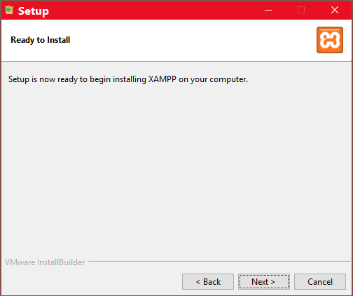 xampp installation step 8