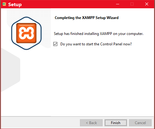 xampp installation step 10